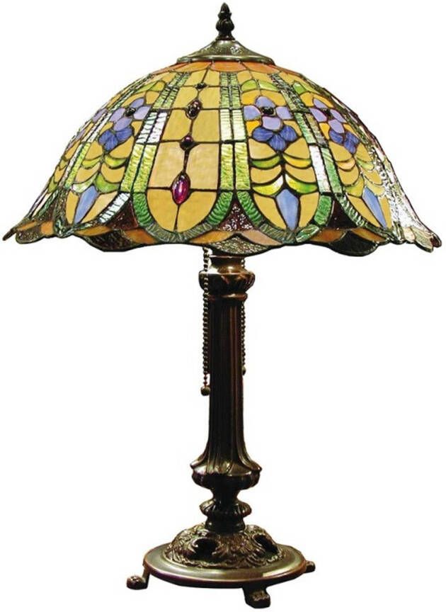 Clayre & Eef Tafellamp Tiffany Ø 40*53 cm E27 max 2*60W 5LL-5317