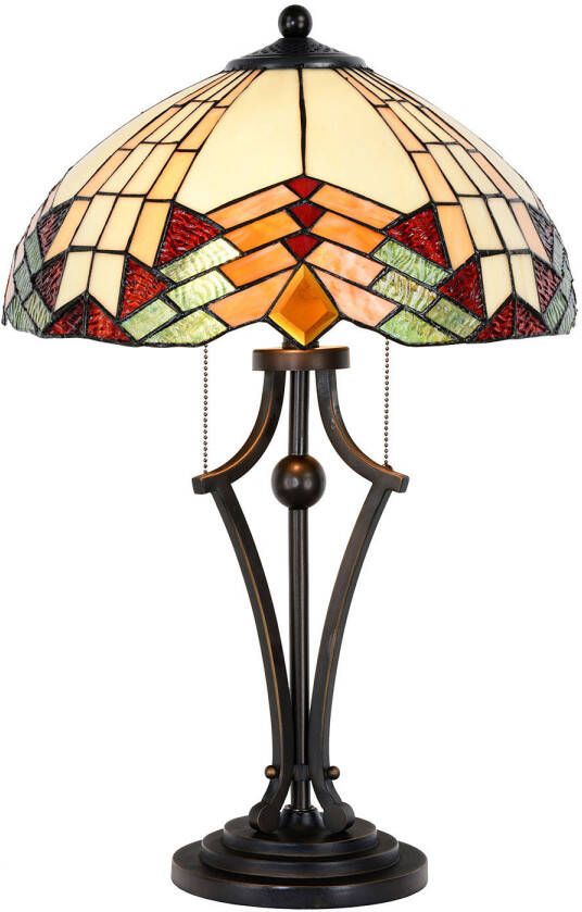 Clayre & Eef Tafellamp Tiffany Ø 40*60 cm E27 max 2*60W 5LL-5961