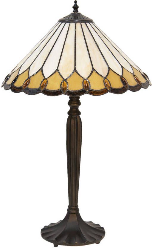 Clayre & Eef Tafellamp Tiffany Ø 40*62 cm E27 max 2*60W 5LL-5988