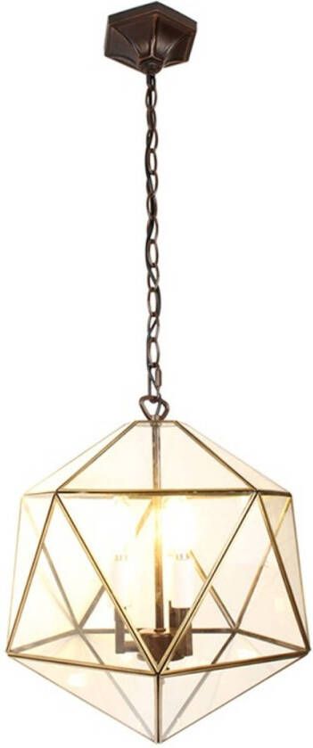 Clayre & Eef Transparente Hanglamp 35*35*140 cm E14 max 3*25W 5LL-9345