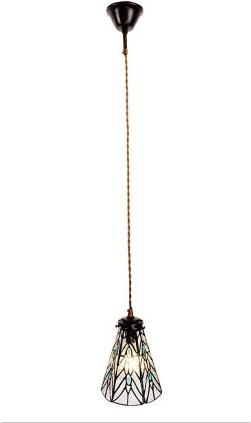 Clayre & Eef Transparente Hanglamp Tiffany Ø 15*115 cm E14 max 1*40W 5LL-6197