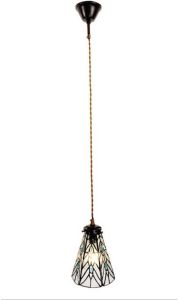 Clayre & Eef Transparente Hanglamp Tiffany Ø 15*115 Cm E14 max 1*40w 5ll-6197