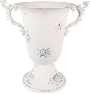 Clayre & Eef Vaas 30 cm Beige Ijzer Decoratie Vaas Decoratie Pot
