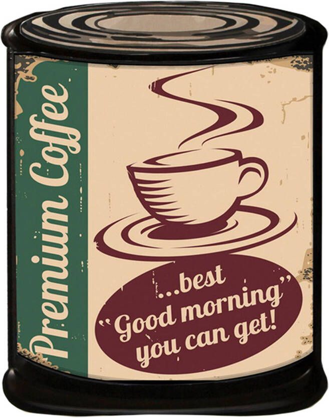 Clayre & Eef Wanddecoratie 20x26 cm Beige Groen Ijzer Premium Coffee …best good morning you can get! Muurdecoratie
