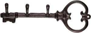 Clayre & Eef Wandkapstok 3 haken 33x4x14 cm Bruin Ijzer Bruin