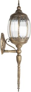 Clayre & Eef Wandlamp 21x26x83 cm Goudkleurig Ijzer Glas Muurlamp Goudkleurig Muurlamp