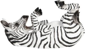 Clayre & Eef Wijnrek Zebra 32*12*18 Cm Zwart Kunststof Flessenrek