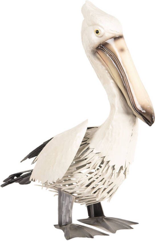 Clayre & Eef Witte Decoratie pelikaan 38*21*50 cm 6Y3540