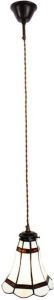 Clayre & Eef Witte Hanglamp Tiffany Ø 15*115 Cm E14 max 1*40w 5ll-6201