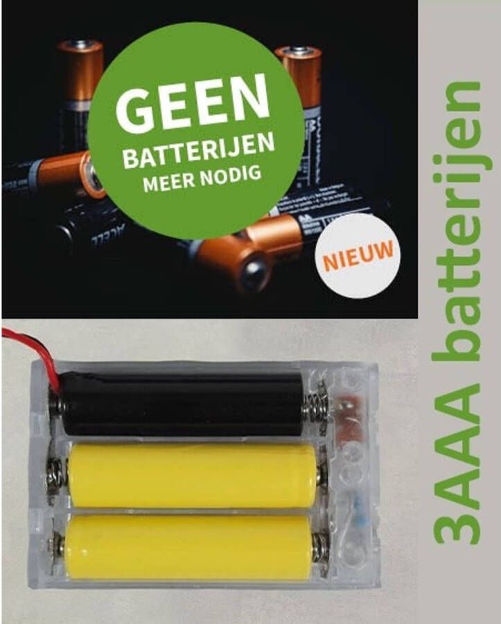 CoenBakker 3 stuks Transformator adapter 4 5v 4m aanloopsnoer Led Indoor 3 AAA batterijen
