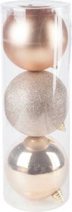 Cosy & Trendy Cosy @Home Kerstballen Rose goud ø 15 cm 3 Stuks