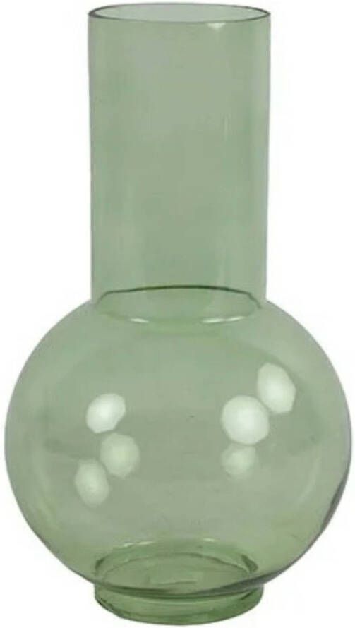 Countryfield Bloemenvaas Catlin groen transparant glas D20 x H36 cm Vazen