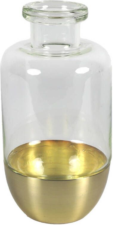 Countryfield Bloemenvaas Mystik Glas transparant goud D13 x H25 cm Vazen