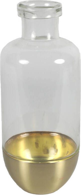 Countryfield Bloemenvaas Mystik Glas transparant goud D14 x H31 cm Vazen