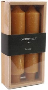 Countryfield kaarsen Vela 15 5 cm wax oranje 2 stuks