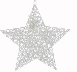 Countryfield Kerstster Zilver Leonie A met LED timer Large