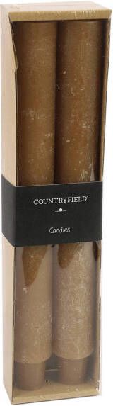Countryfield Set van 2 kaarsen 25cm Beige