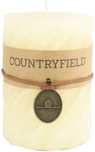Countryfield Stompkaars met ribbel Crème Ø7 cm Hoogte 15 cm
