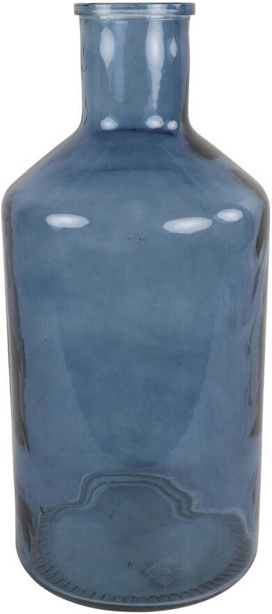 Countryfield vaas blauw glas XXL fles D24 x H52 cm Vazen