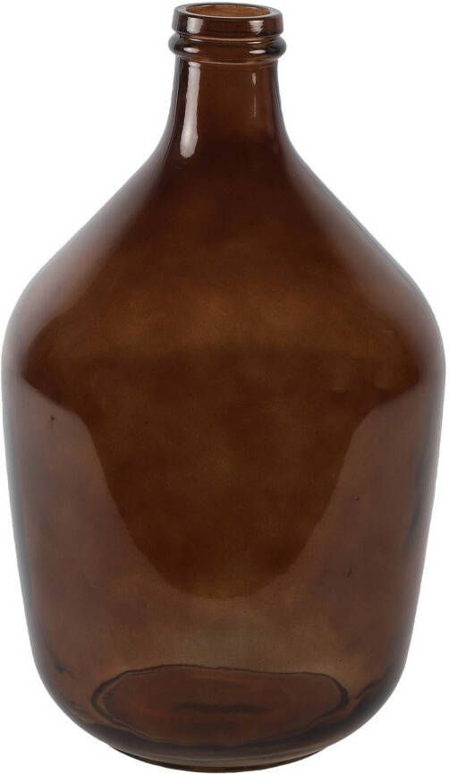 Countryfield vaas bruin transparant glas XL fles D23 x H38 cm Vazen