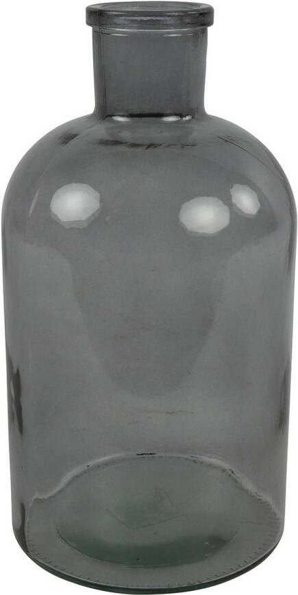 Countryfield vaas grijs transparant glasA - apotheker fles D14 x H27 cm Vazen