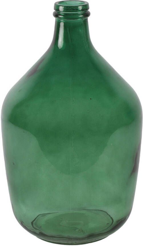 Countryfield vaas groen transparant glas XL fles D23 x H38 cm Vazen