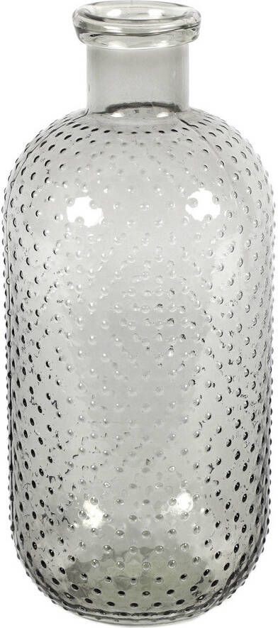 Countryfield Bloemenvaas Cactus Dots grijs transparant glas D15 x H35 cm Vazen