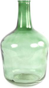 Countryfield Vaas transparant groen glas XL fles vorm D25 x H42 cm Vazen