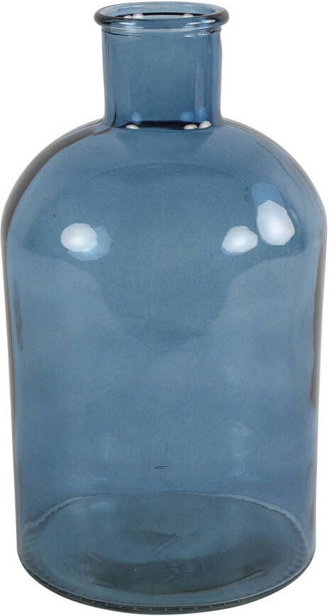 Countryfield vaas zeeblauw transparant glasA - apotheker fles D17 x H31 cm Vazen