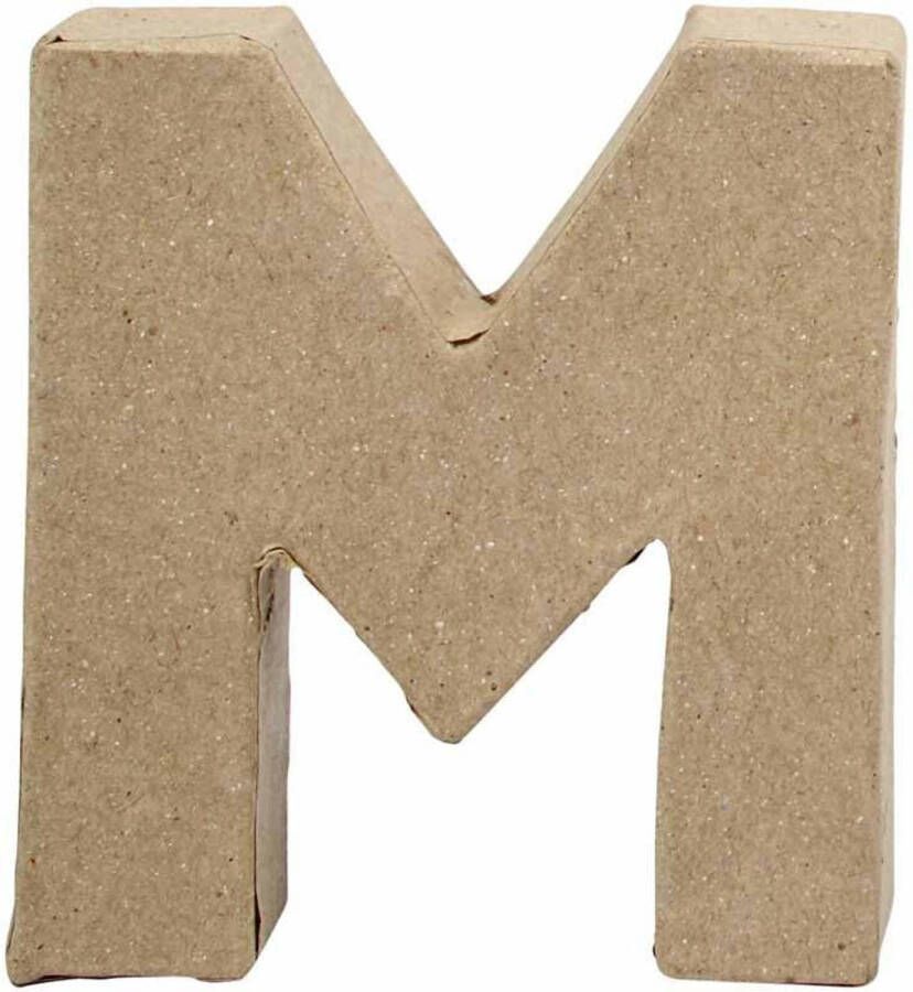 Creative letter M papier-mâché 10 cm