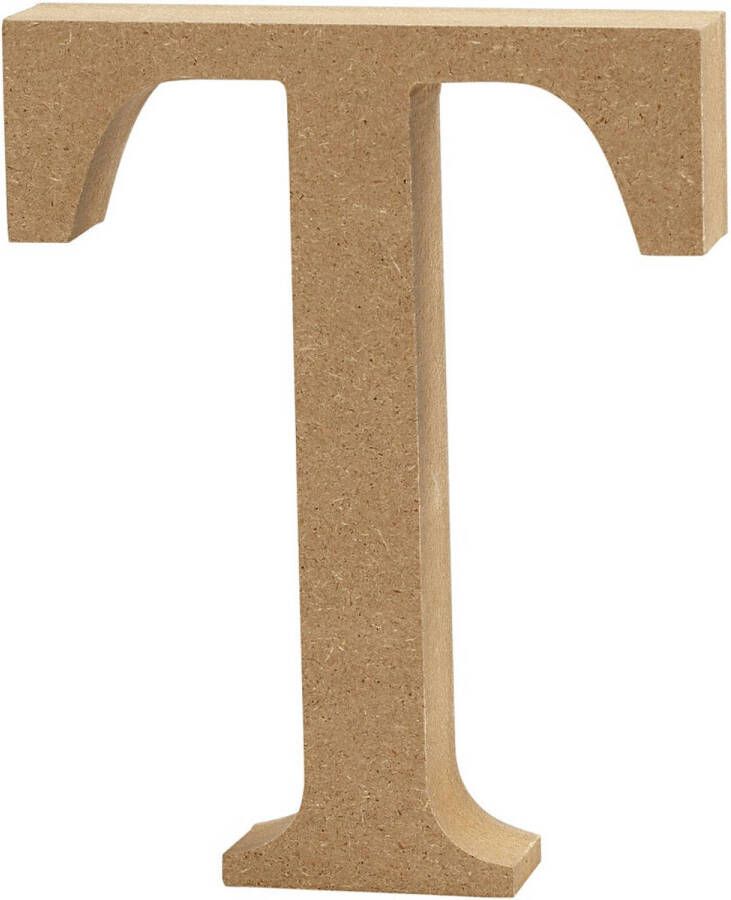 Creotime houten letter T 8 cm
