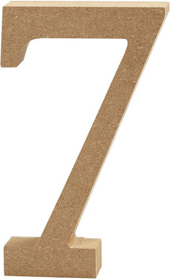 Creotime houten cijfer 7 13 cm