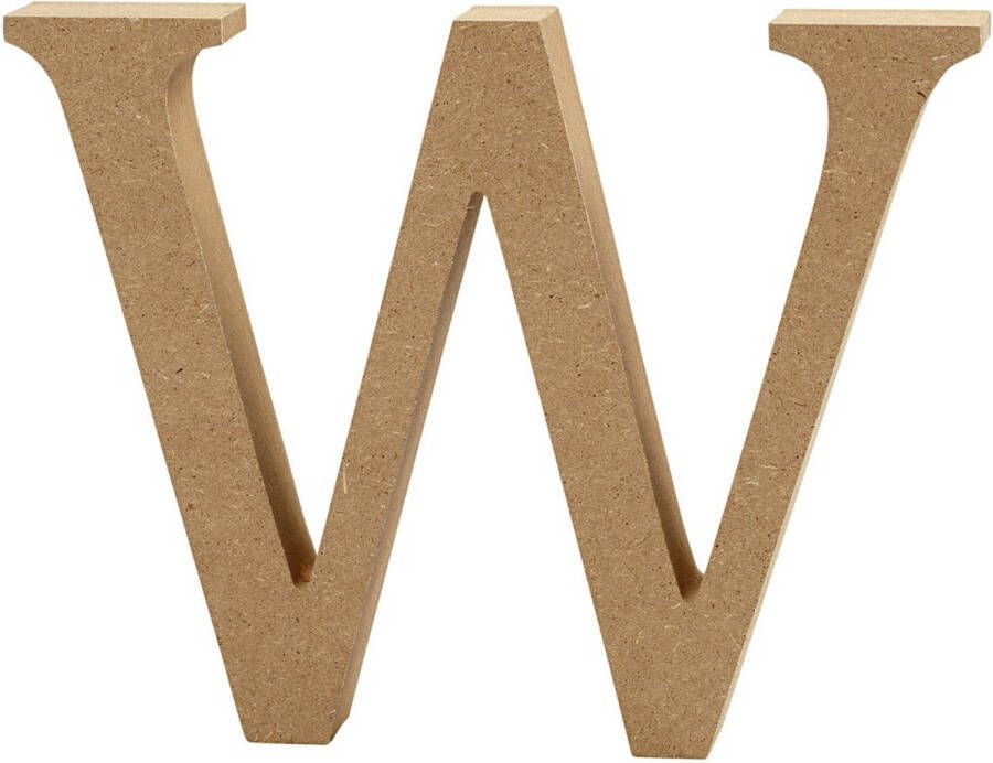 Creotime houten letter W 8 cm