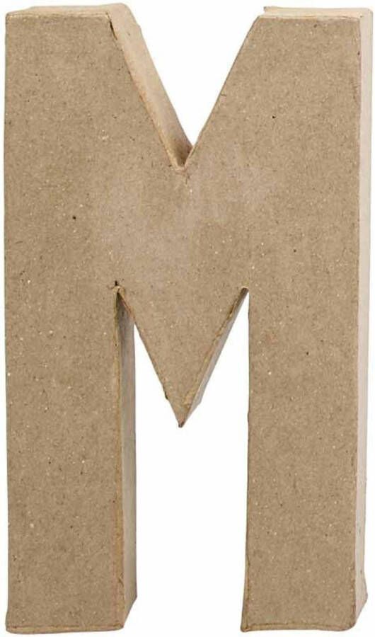 Creotime papier-mâché letter M 20 5 cm