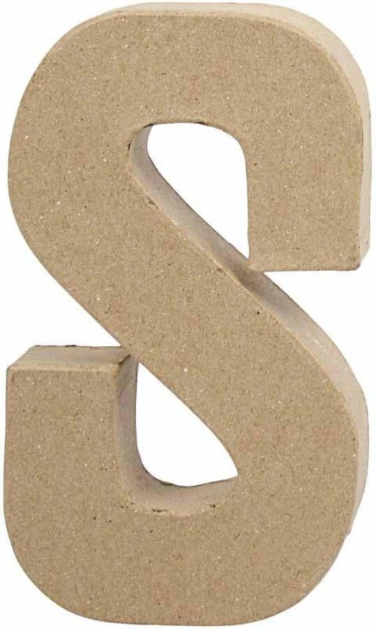 Creotime papier-mâché letter S 20 5 cm