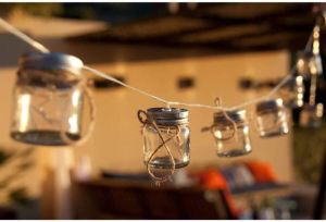 Cstore LUMIJARDIN Zonneslinger buiten 10 glazen potten met LED-micro