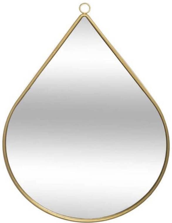 Atmosphera Spiegel wandspiegel druppel 39 x 28 cm metaal goud Spiegels