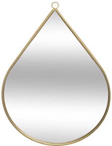 ATMOSPHERA Spiegel wandspiegel druppel 39 x 28 cm metaal goud Woondecoratie accessoires Spiegels