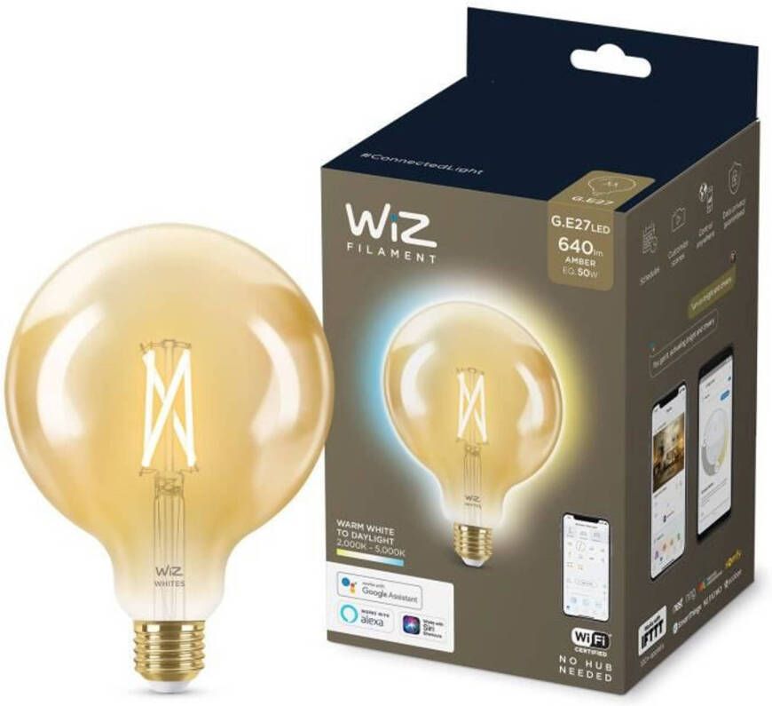 WiZ Globe Filament Slimme LED-Verlichting Warm- tot Koelwit Licht…