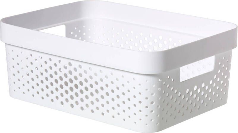 Curver Infinity Dots Opbergbox 11L Wit 100% Recycled