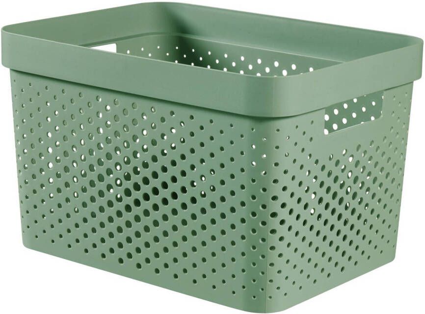 Curver Infinity Dots Opbergbox 17L Groen 100% Recycled
