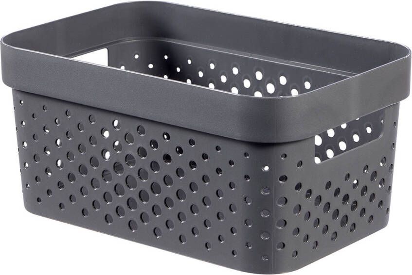 Curver Infinity Recycled Dots Opbergbox 4 5L Antraciet