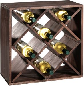 Decopatent Fsc Houten Wijnflessen Legbordsysteem Voor 20 Wijn Flessen Wijnrek