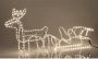 Merkloos Kerstverlichting figuur rendier met slee 100 cm voor buiten warm wit kerstverlichting figuur - Thumbnail 2