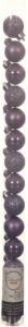 Decoris 14x stuks kleine kunststof kerstballen heide lila paars 3 cm Kerstbal