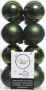 Decoris 16x Kunststof kerstballen glanzend mat donkergroen 4 cm kerstboom versiering decoratie Kerstbal - Thumbnail 2