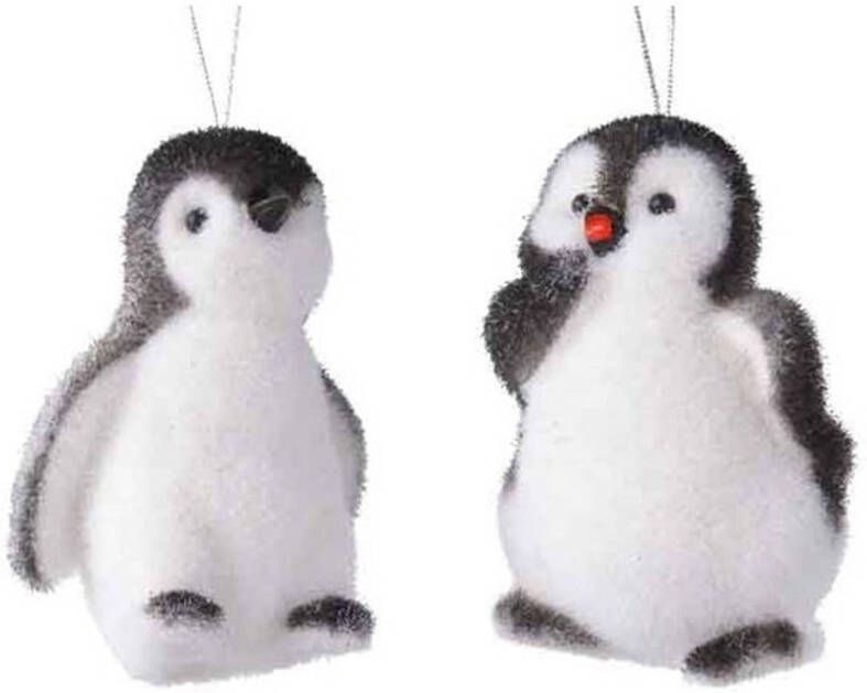 Decoris 4x Kersthangers figuurtjes pinguin 9 cm Kersthangers - Foto 1