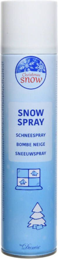 Decoris 1x Sneeuwsprays sneeuw spuitbussen 400 ml Decoratiesneeuw - Foto 1
