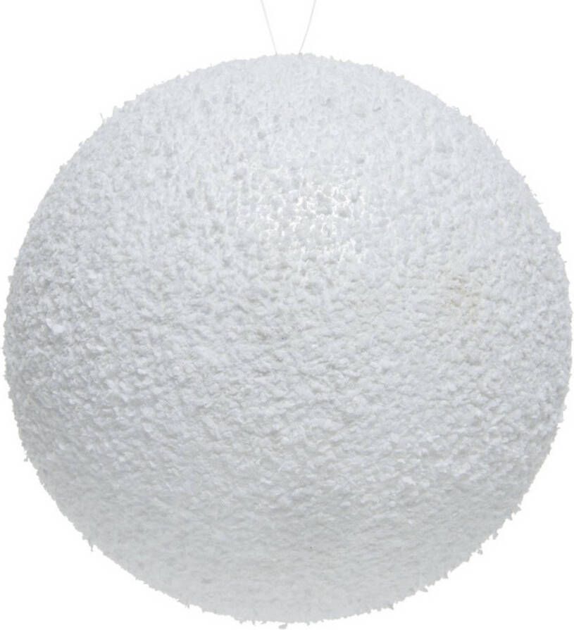 Decoris 1x Witte sneeuwbal sneeuwbol 14 cm Decoratiesneeuw