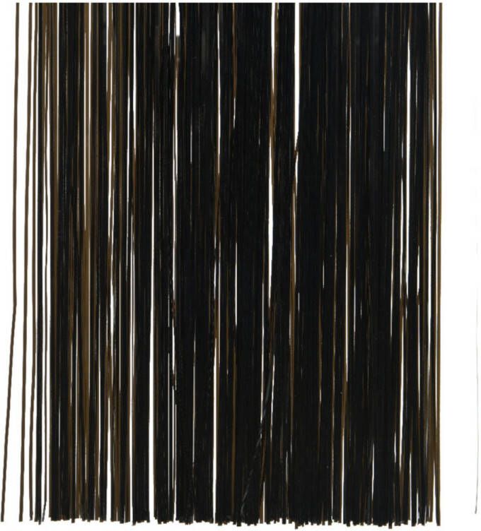 Decoris 1x zakjes lametta engelenhaar zwart 50 x 40 cm Kerstslingers